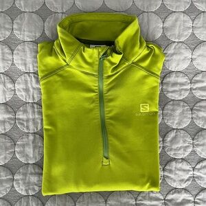 Salomon Bright Lime 1/4 Zip Active Pullover